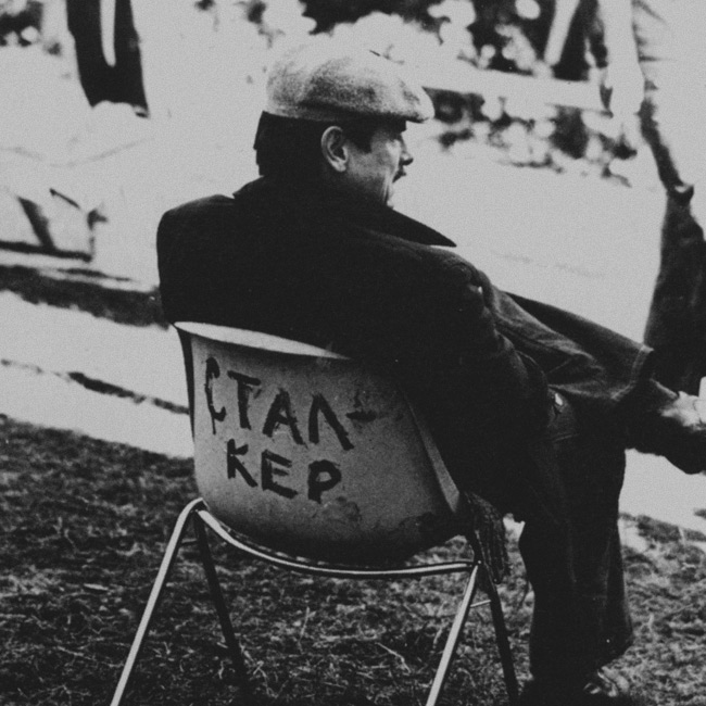 Andrei Tarkovsky in the set of Stalker