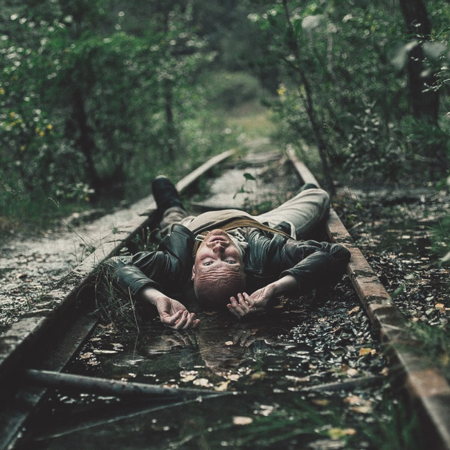 A scene from the movie Stalker