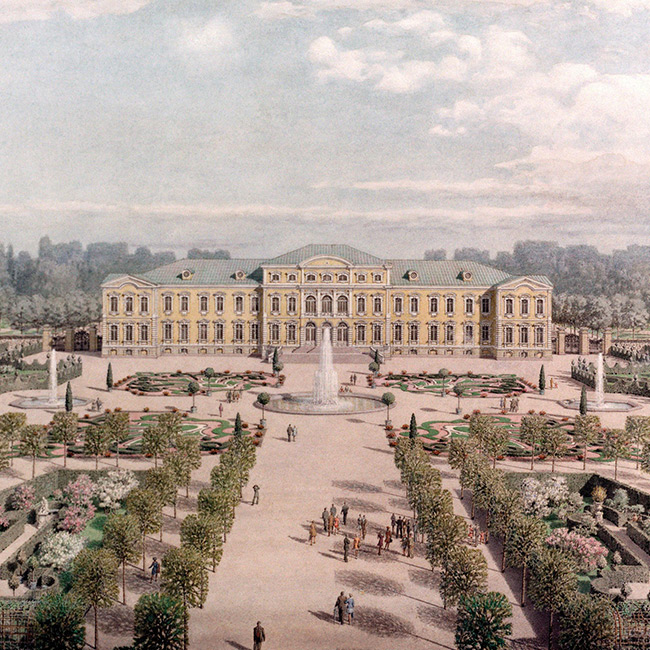 The painting of the Rundale Palace